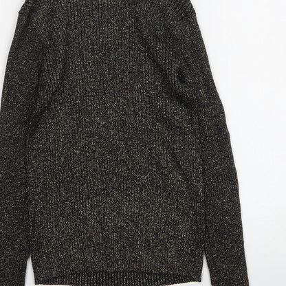 H&M Womens Multicoloured Round Neck  Viscose Pullover Jumper Size M