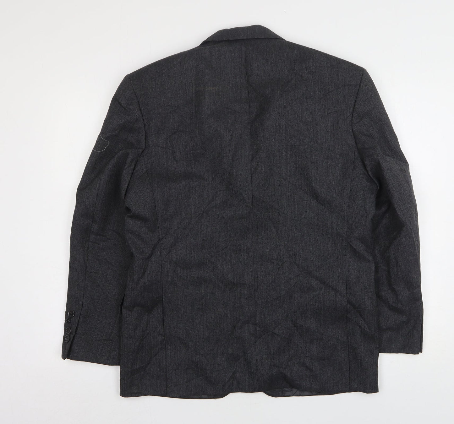 Mr Harry Mens Grey  Polyester Jacket Suit Jacket Size 38