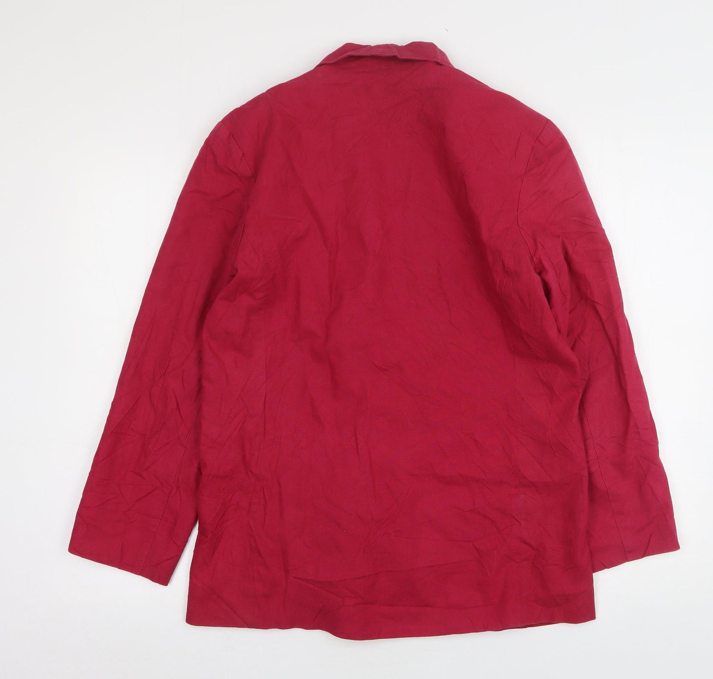 Colourways Womens Pink  Linen Jacket Suit Jacket Size 14