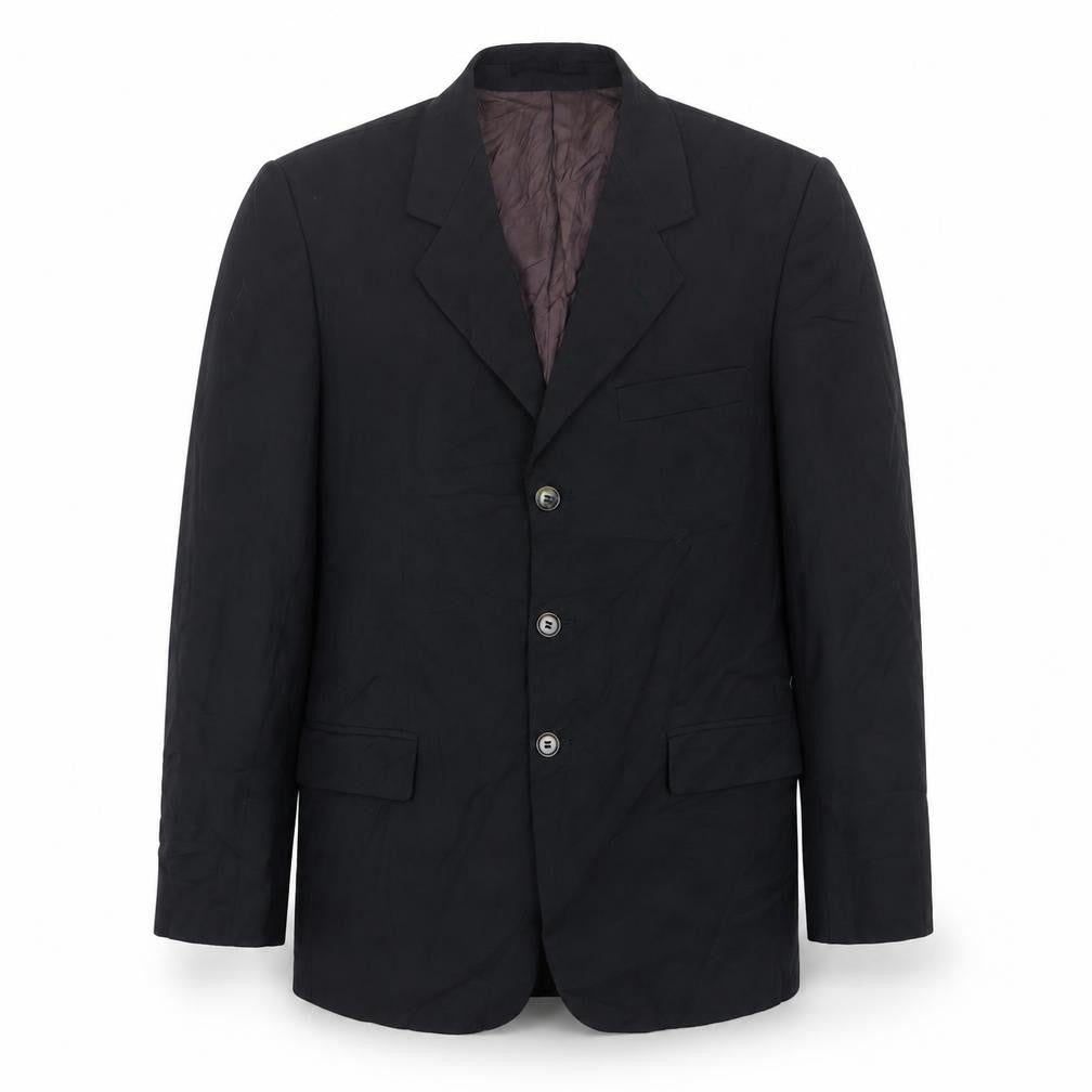 A.W. Trench Mens Black  Wool Jacket Suit Jacket Size 36