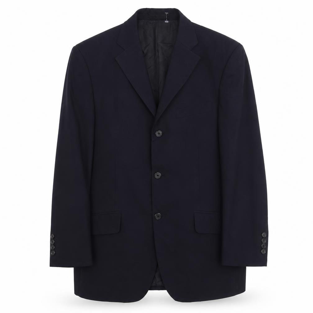 Charlton Grey Mens Blue  Wool Jacket Suit Jacket Size 38