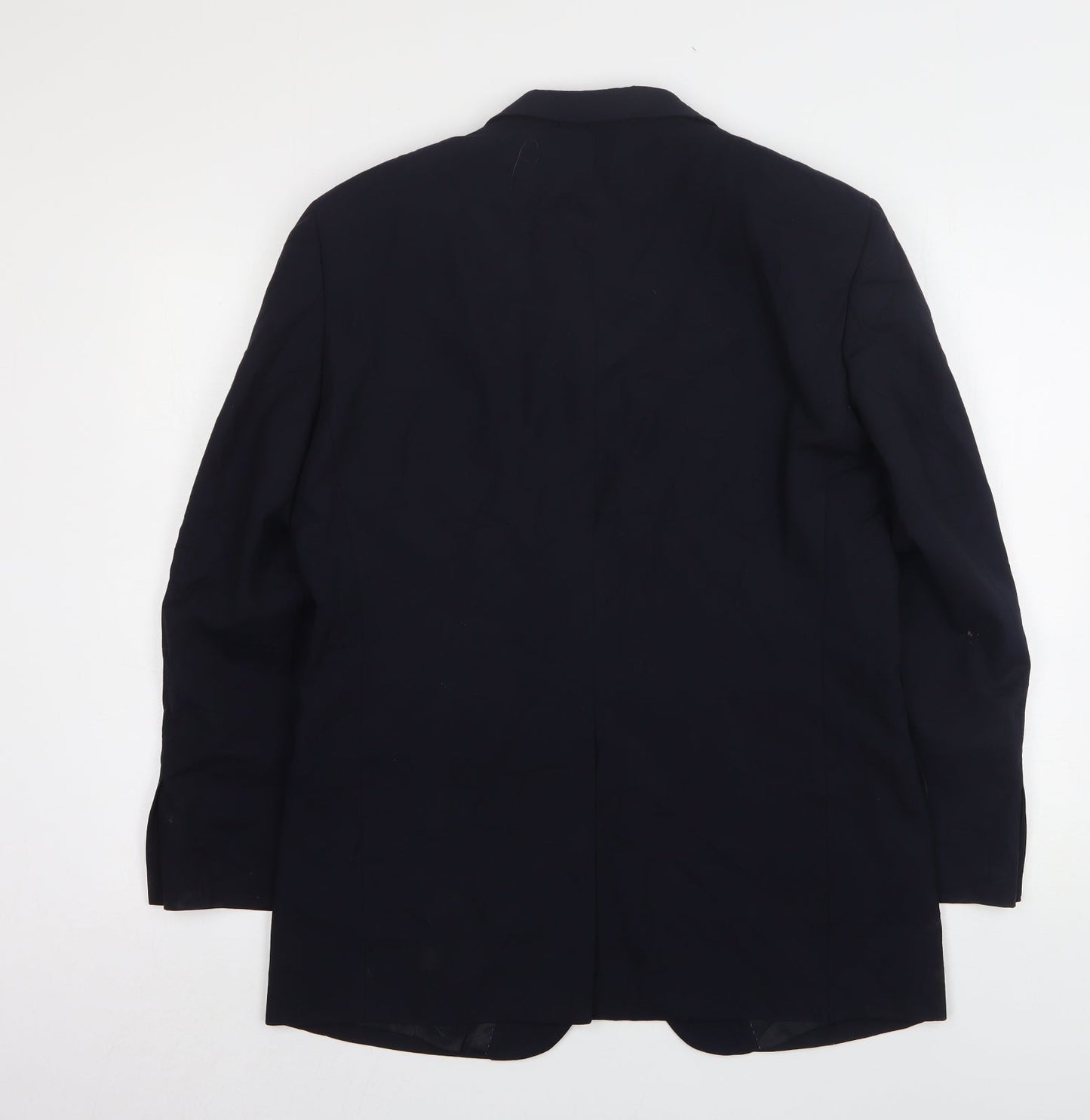 Charlton Grey Mens Blue  Wool Jacket Suit Jacket Size 38