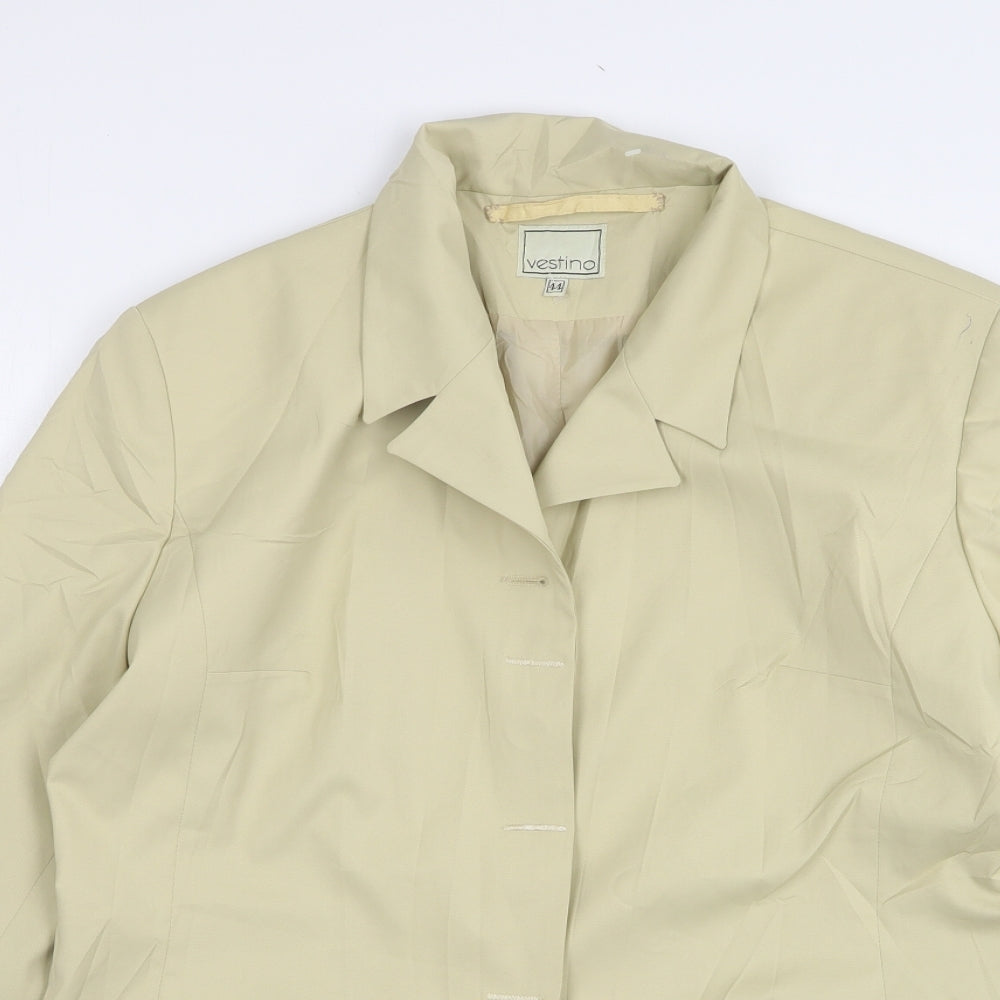 Vestino Womens Beige  Polyester Jacket Suit Jacket Size 16