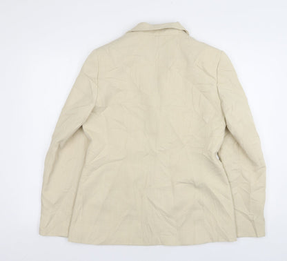 Debenhams Womens Beige  Polyester Jacket Suit Jacket Size 12