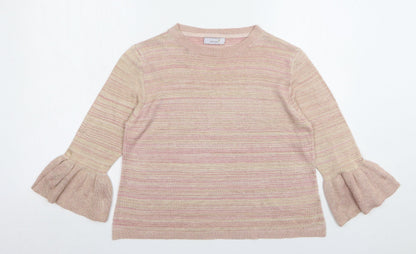 Marks & Spencer Womens Pink Round Neck  Polyester Pullover Jumper Size 12