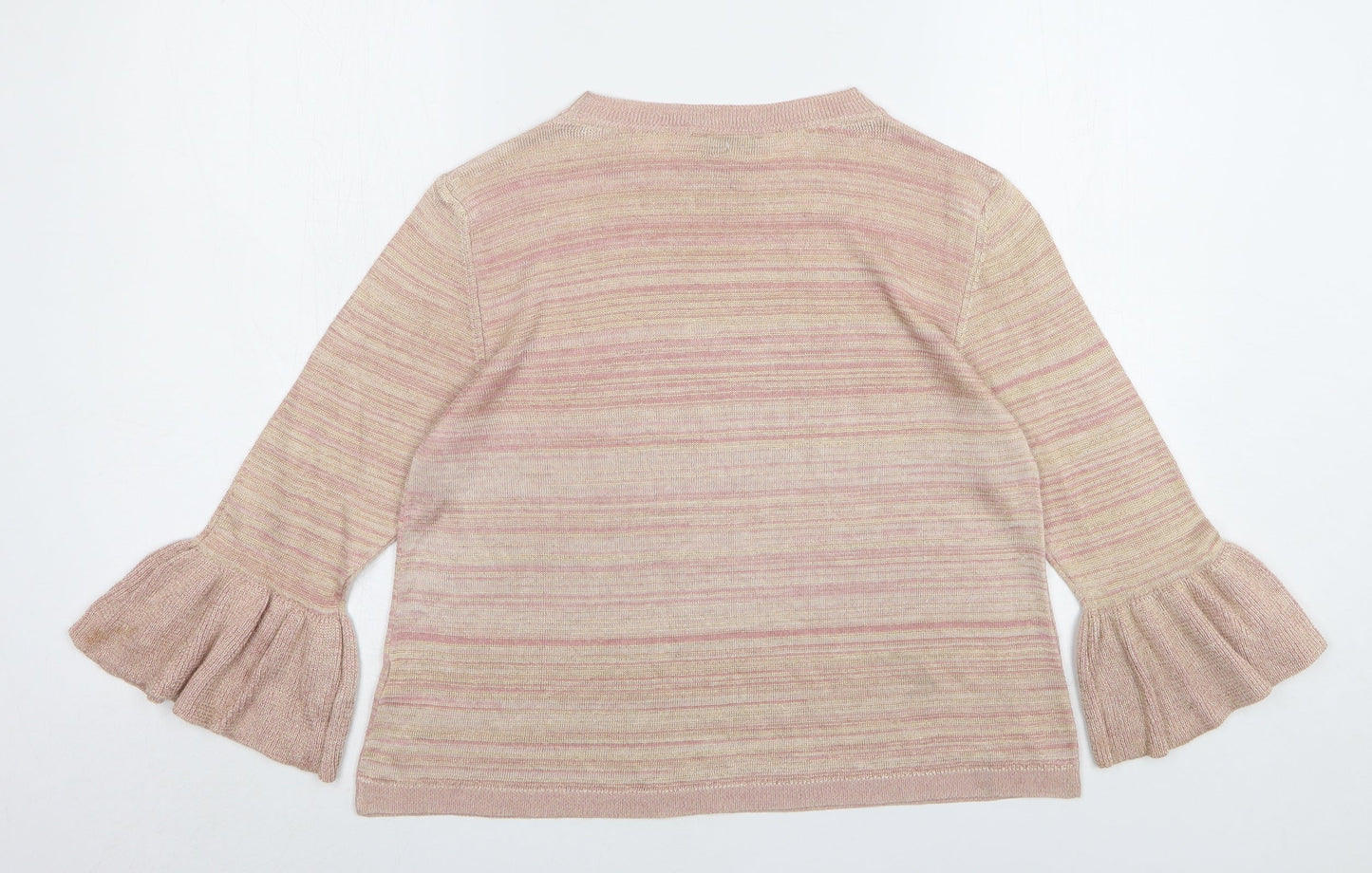 Marks and Spencer Womens Pink Round Neck  Polyester Pullover Jumper Size 12