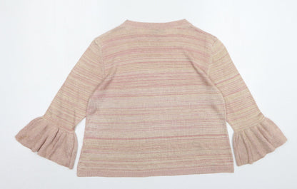 Marks & Spencer Womens Pink Round Neck  Polyester Pullover Jumper Size 12