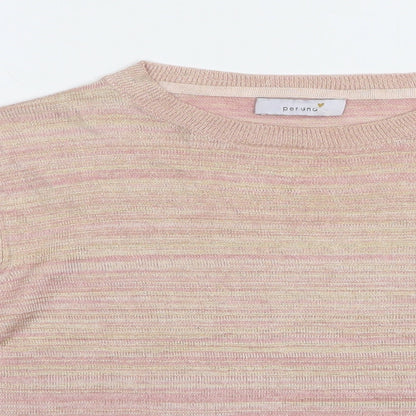 Marks & Spencer Womens Pink Round Neck  Polyester Pullover Jumper Size 12