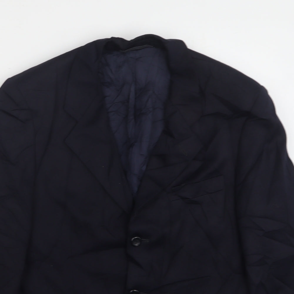 Burton  Mens Blue  Polyester Jacket Suit Jacket Size 38