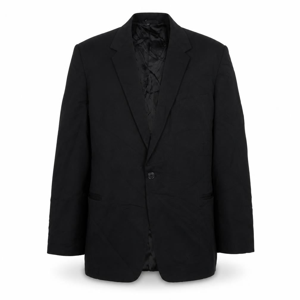 Essay Mens Black  Polyester Jacket Suit Jacket Size 40