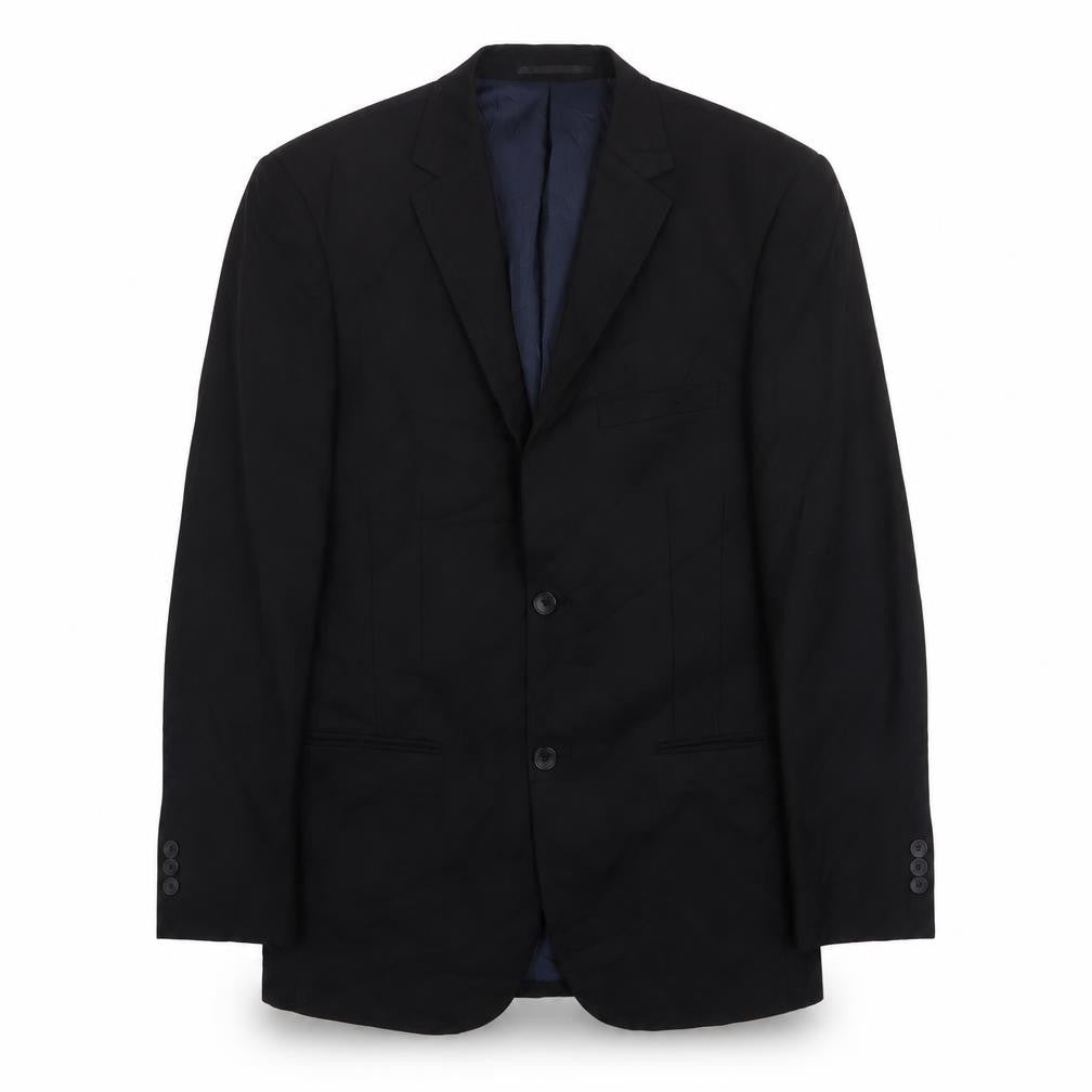 Geroeg Mens Black  Polyester Jacket Suit Jacket Size 38