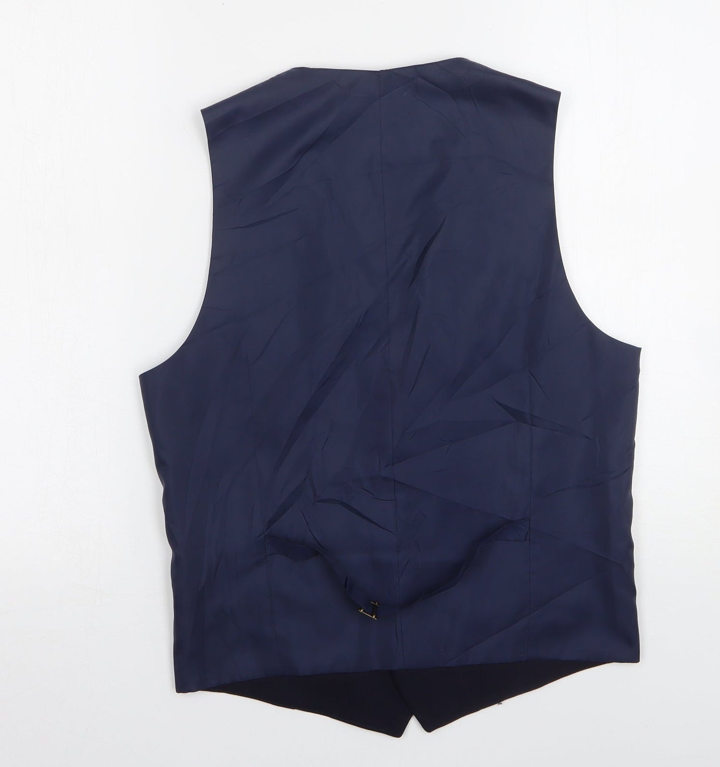 Marks and Spencer Mens Blue  Wool Jacket Suit Waistcoat Size S