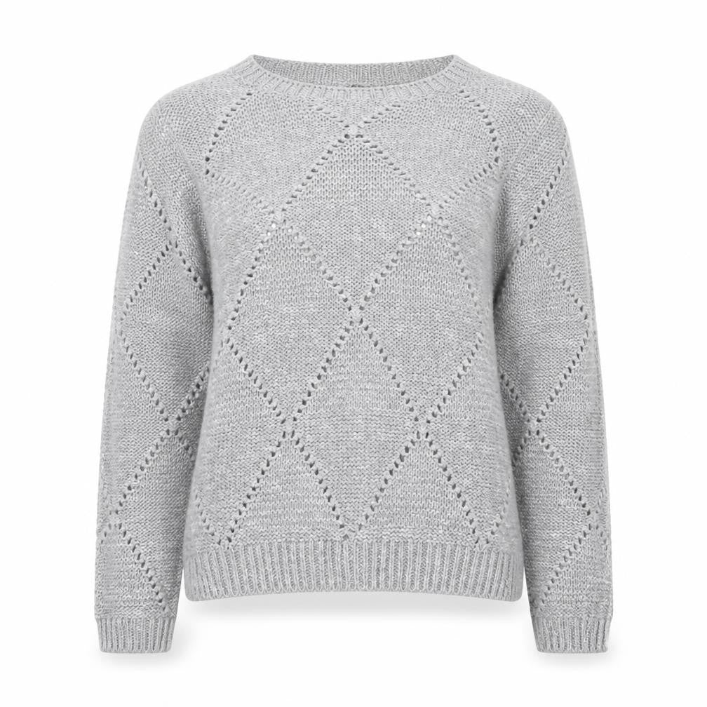 George Womens Grey Round Neck  Acrylic Pullover Jumper Size 2