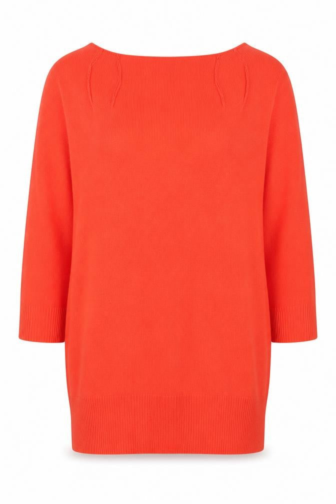 F&F Womens Red Boat Neck  Viscose Pullover Jumper Size 8