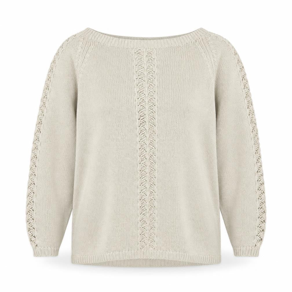 George Womens Beige Round Neck  Acrylic Pullover Jumper Size 14
