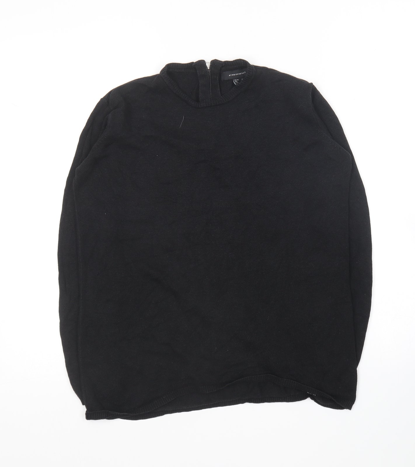 Atmosphere Womens Black Round Neck  Viscose Pullover Jumper Size 10