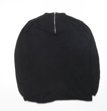Preloved Atmosphere Womens Black Round Neck  Viscose Pullover Jumper Size 10 - Back