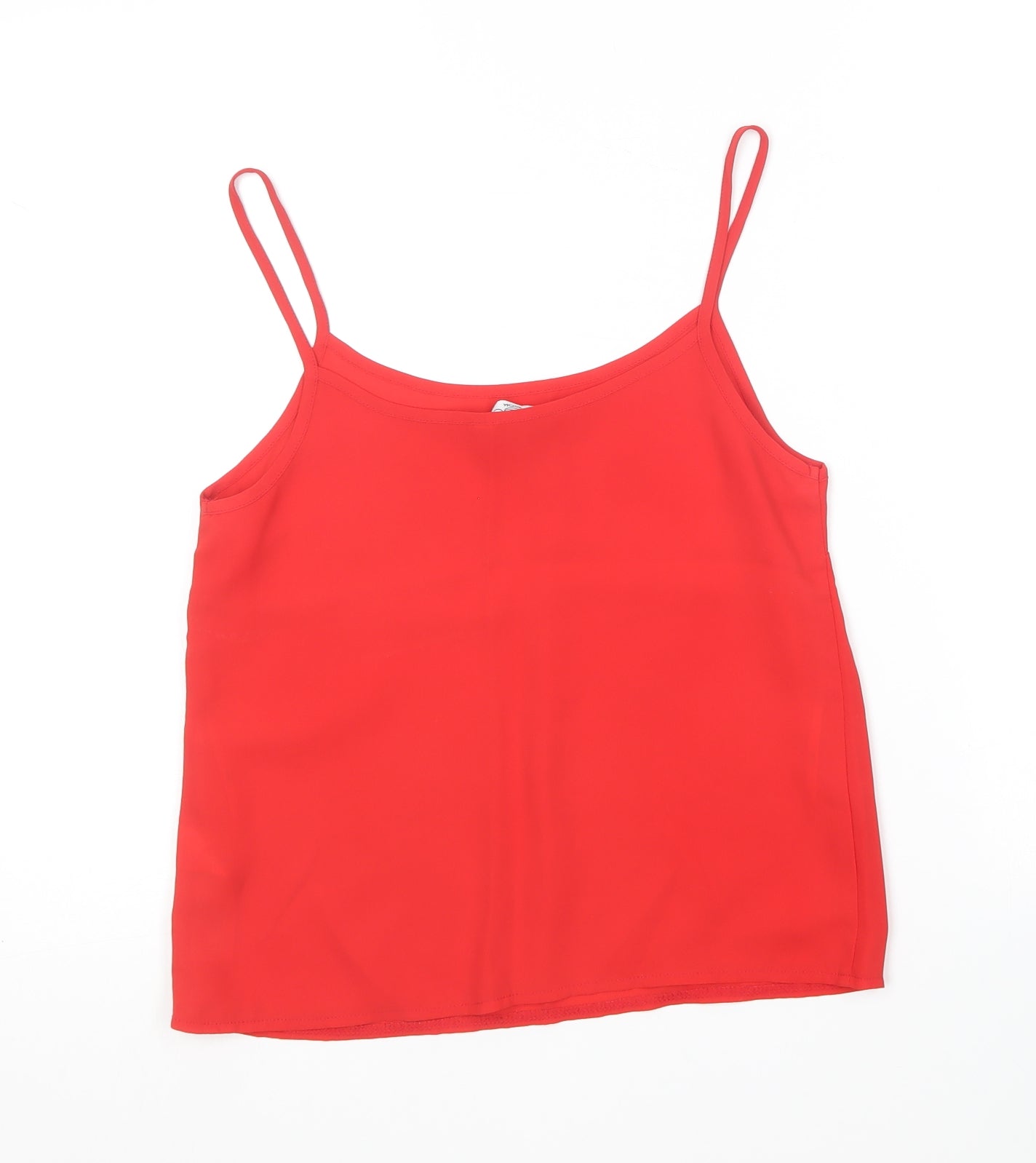 New Look Womens Red  Polyester Camisole T-Shirt Size 8 V-Neck