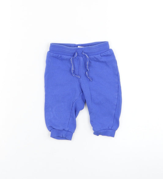 H&M Boys Blue  Cotton Jogger Trousers Size 3-6 Months  Pullover