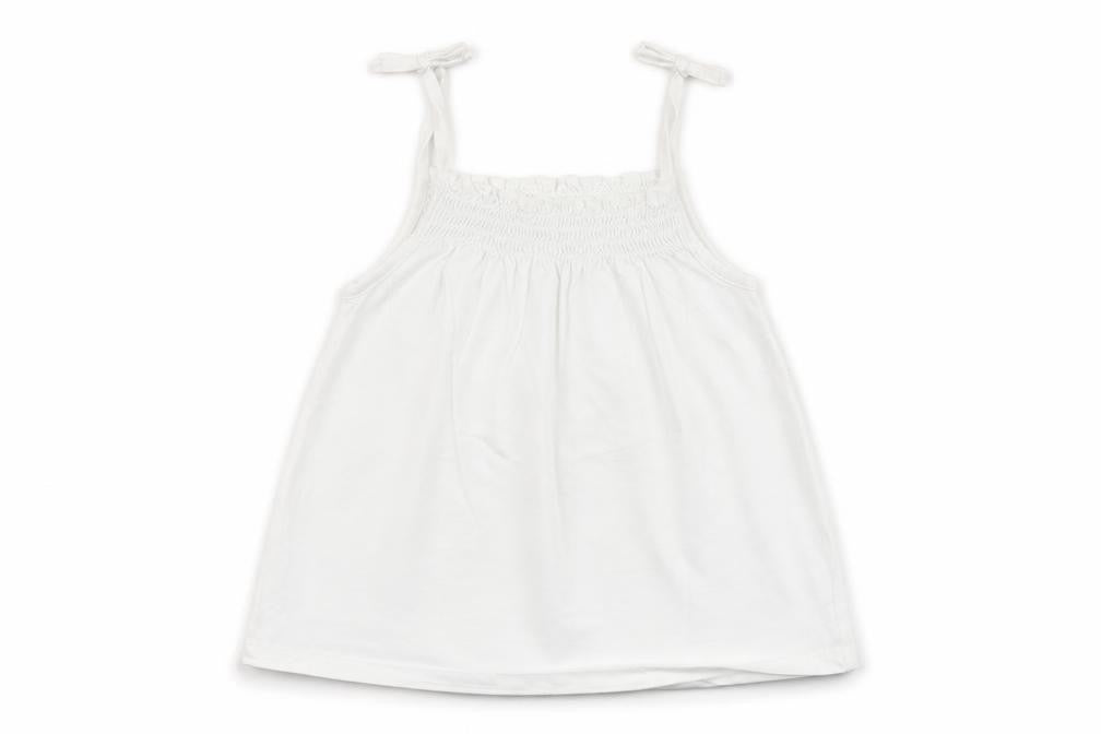 NEXT Girls White  Cotton Basic Tank Size 4-5 Years Round Neck Pullover
