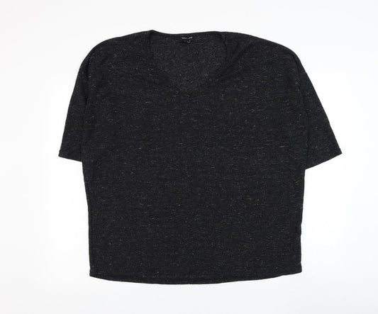New Look Womens Black Round Neck  Polyester Pullover Jumper Size L