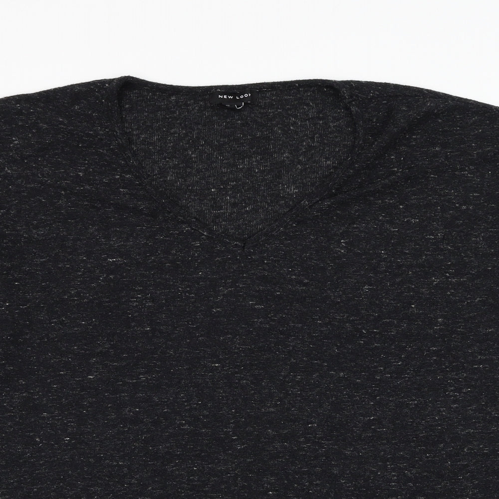 New Look Womens Black Round Neck  Polyester Pullover Jumper Size L
