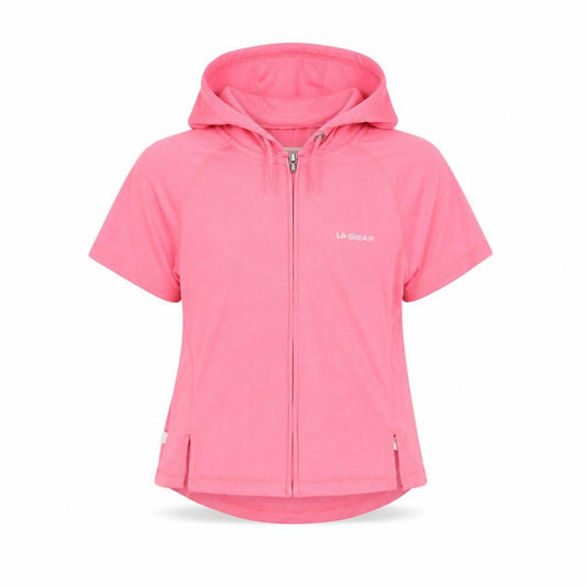 LA Gear Girls Pink  Polyester Full Zip Hoodie Size 8 Years  Zip
