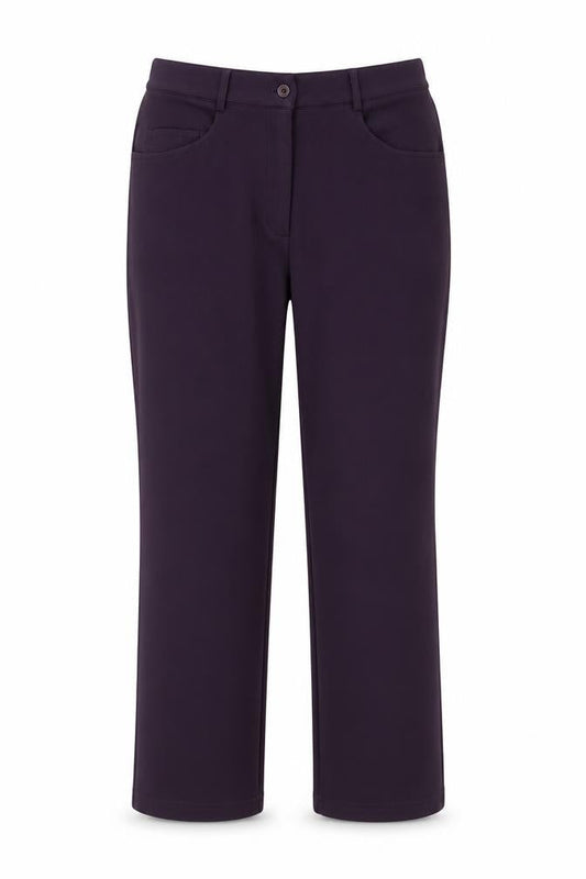 Casual Comfort Womens Purple  Polyester Trousers  Size 12 L27 in Regular Zip