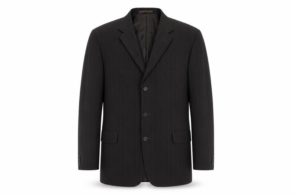 F&F Mens Brown Striped Polyester Jacket Suit Jacket Size 46