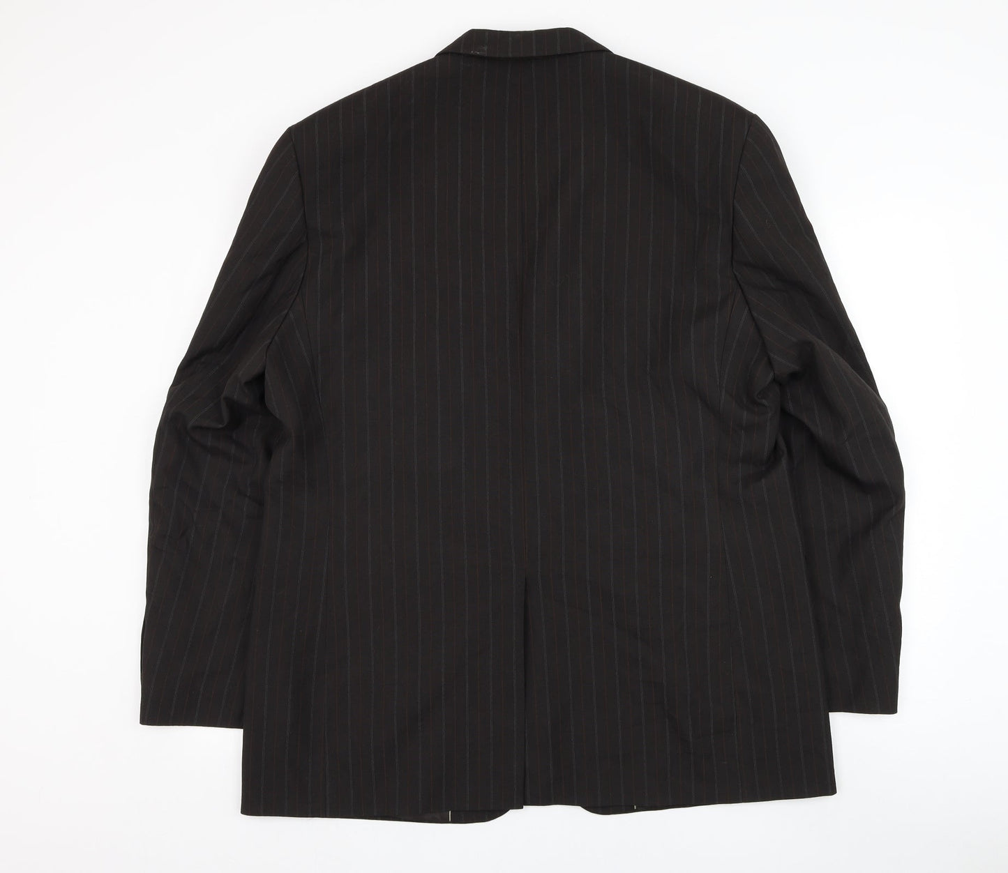 F&F Mens Brown Striped Polyester Jacket Suit Jacket Size 46