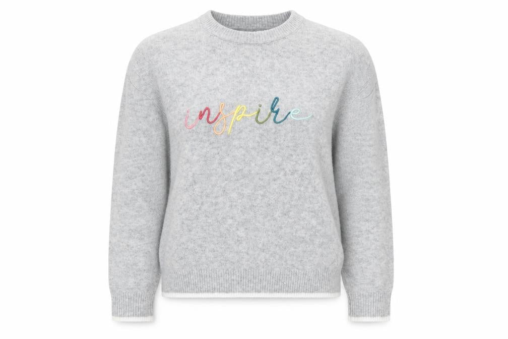 Springfield Womens Grey Crew Neck  Acrylic Pullover Jumper Size S