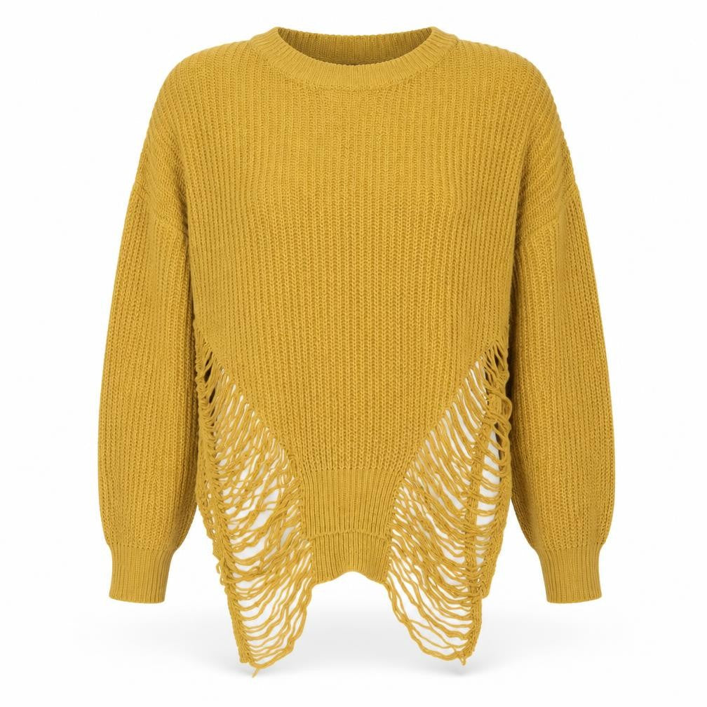 Cameo Rose Womens Yellow Round Neck Acrylic Pullover Jumper Size 10