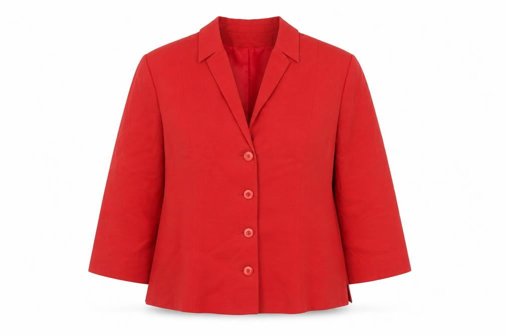 Whimsy Womens Red  Polyester Jacket Suit Jacket Size 16