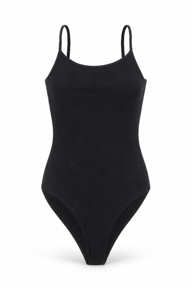 Primark Womens Black  Polyester Catsuit One-Piece Size 2XS  Snap - Ribbed