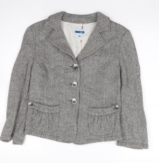 Oasis Womens Black   Jacket  Size 8  Button