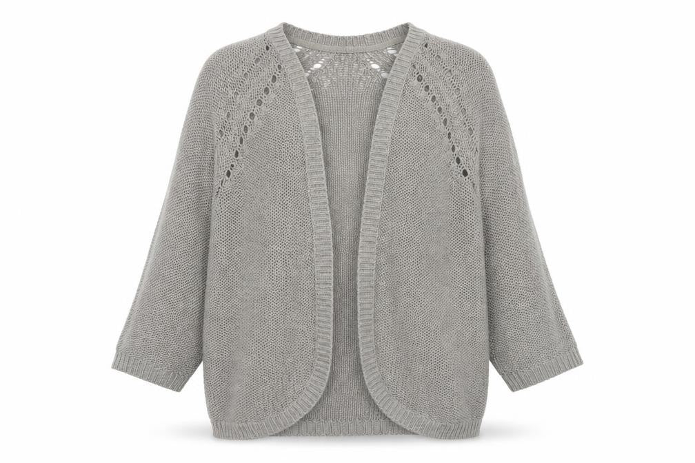 H&M Womens Grey V-Neck  Acrylic Cardigan Jumper Size XS