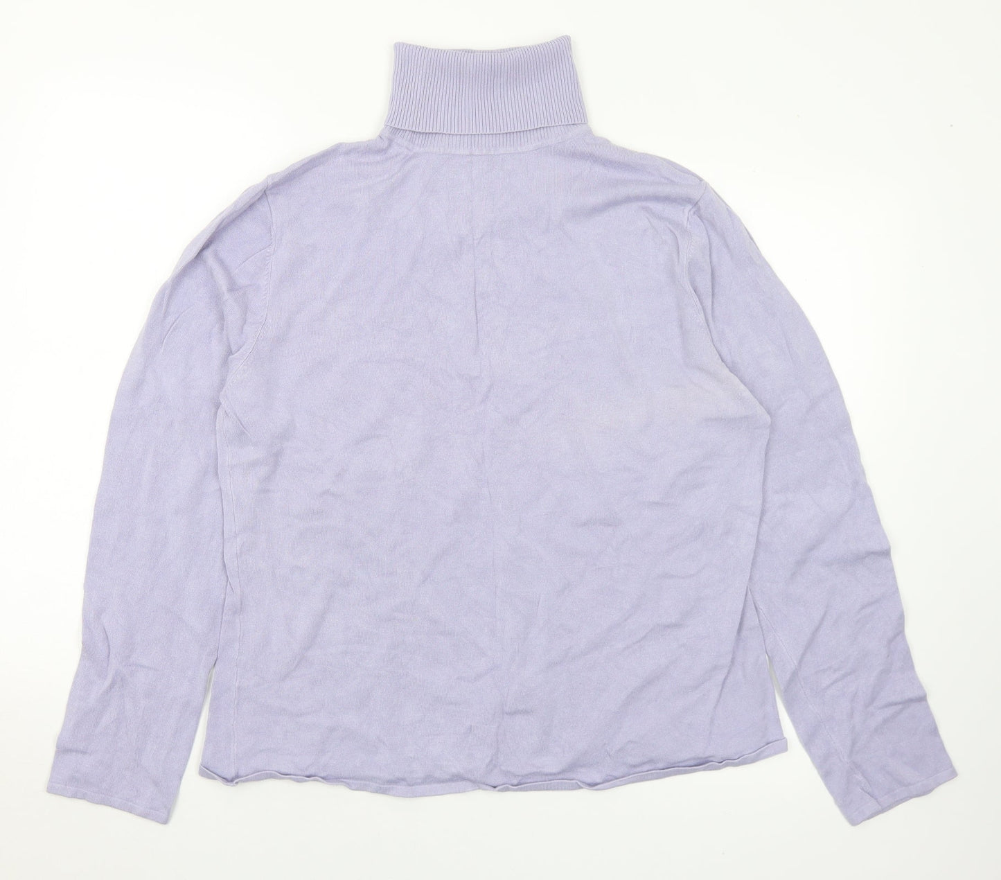Vogue Womens Purple Roll Neck  Rayon Pullover Jumper Size 16   - 16-18