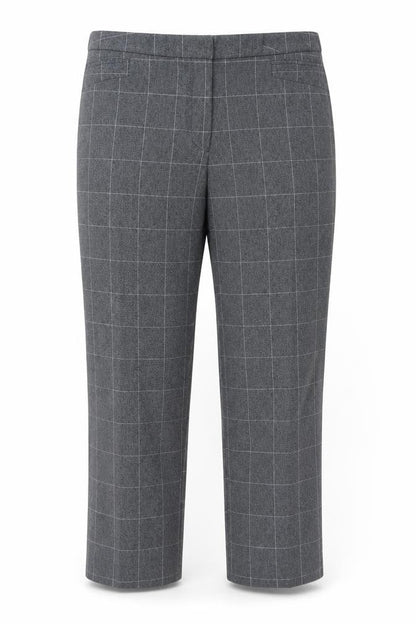 Gerard Womens Grey Check Polyester Trousers  Size 12 L28 in Regular