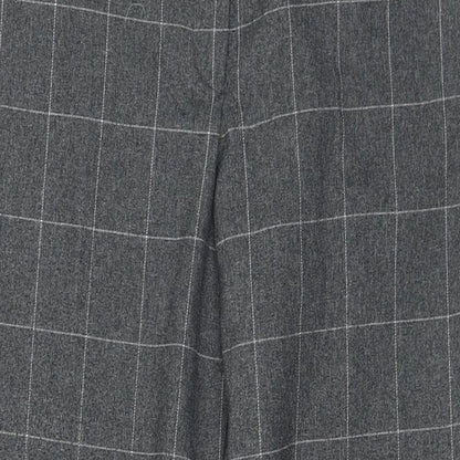 Gerard Womens Grey Check Polyester Trousers  Size 12 L28 in Regular
