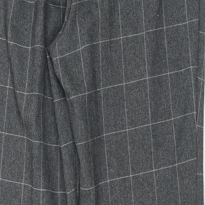 Gerard Womens Grey Check Polyester Trousers  Size 12 L28 in Regular