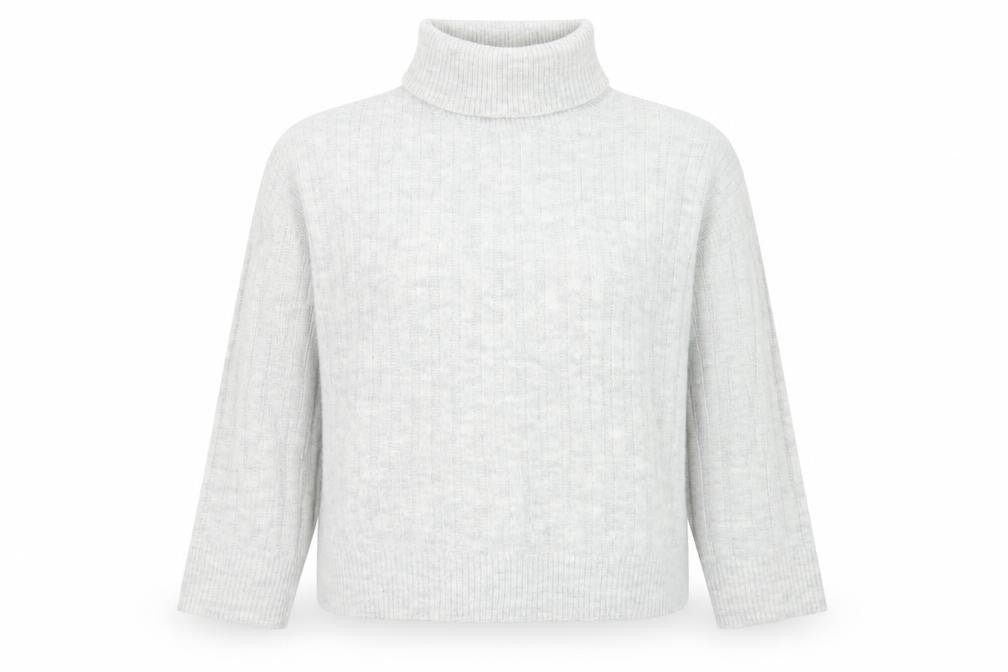 George Womens Grey Roll Neck  Acrylic Pullover Jumper Size M