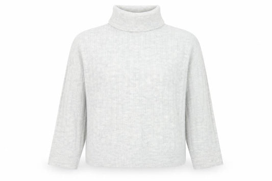 George Womens Grey Roll Neck  Acrylic Pullover Jumper Size M