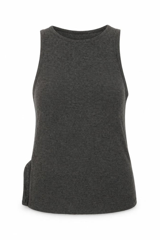 New Look Womens Green  Polyester Basic Tank Size 10 Round Neck