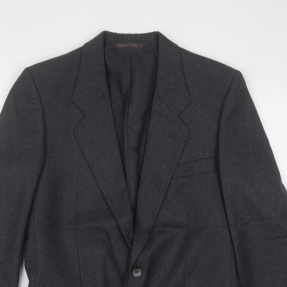 bradleys Mens Grey  Polyester Jacket Suit Jacket Size 36