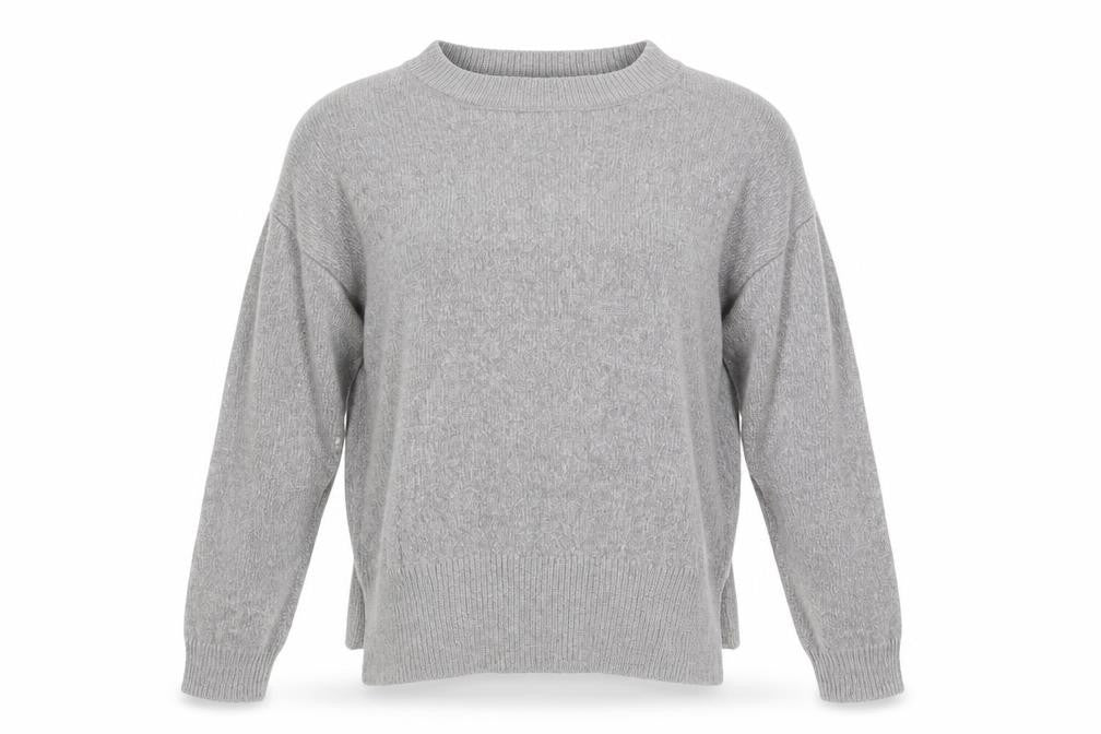 F&F Womens Grey Round Neck  Polyester Pullover Jumper Size 10