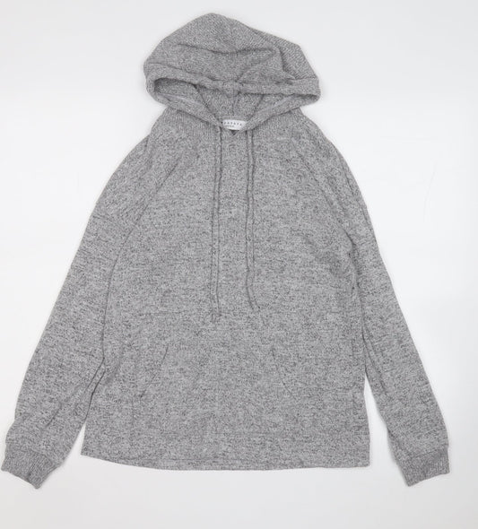 Papaya Womens Grey  Polyester Pullover Hoodie Size 10