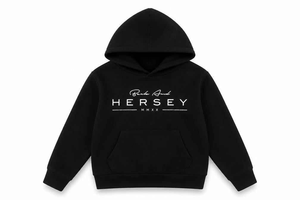 beck and hersey Girls Black  Cotton Pullover Hoodie Size 10-11 Years