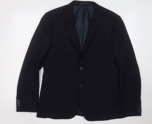 Marks and Spencer Mens Blue Wool Jacket Suit Jacket Size 42
