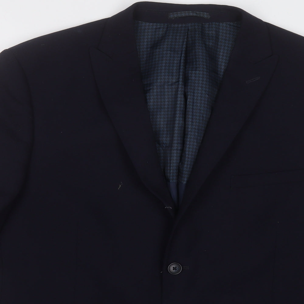Marks and Spencer Mens Blue Wool Jacket Suit Jacket Size 42
