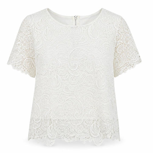 Urban Bliss Womens White Polyester Basic Blouse Size 16 Round Neck